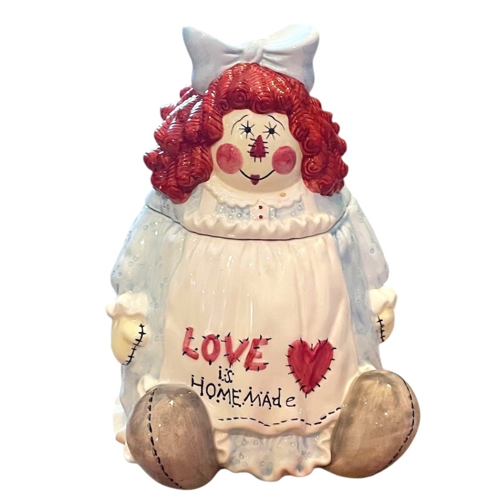 Vintage Raggedy Girl Cookie Jar - Love is Home Made‎